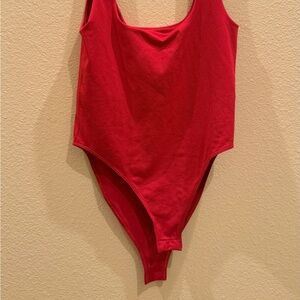 Red Sleeveless bodysuit